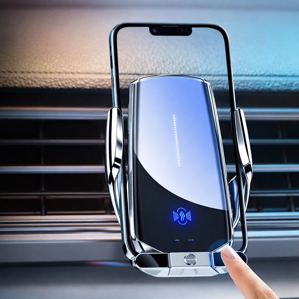 מתקן ואקום חכם עם טעינה אלחוטית לרכב – DriveSnap